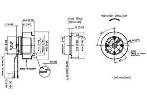 Ventilateur centrifuge EC compact ECF13388-PB 220V 133x88mm avec moteur sans balais, construction en plastique, personnalisable OEM - Product Image 5