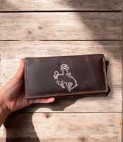 Dompet wanita kulit asli gaya Barat Kartu Kredit Multi jendela Id desainer mewah dompet wanita kulit asli Bucking kuda