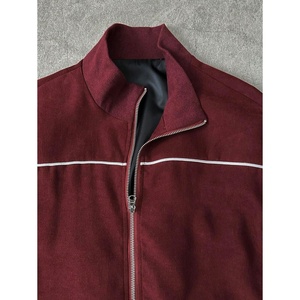 Men's Casual Two-Piece Tracksuit Autumn Solid Pattern <b>Zipper</b> <b>Jacket</b> with Wide-Leg Pants Breathable Design - Product Image 6
