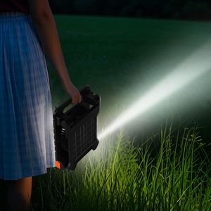 Ventilatore Solare Ricaricabile da 10000mAh con Lanterna LED, Pannello Solare Pieghevole Portatile da 7 Pollici 4W, 4 Velocità, Timer e Luce - Product Image 5