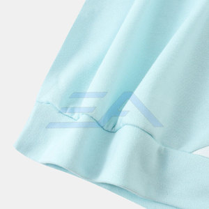 Sudadera con Capucha Azul Claro para Hombre, Manga Raglán Azul Marino, Logotipo Frontal con Estampado por Transferencia Térmica, Ropa Casual de Invierno, Corte Regular, Color Sólido, Secado Rápido - Product Image 5