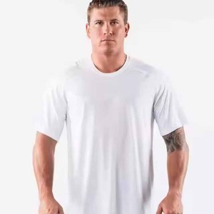 Camiseta de Algodón para Hombre, Verano 2026, Color Sólido, Cuello Redondo Simple, Elástica, Corte Ajustado - Product Image 6