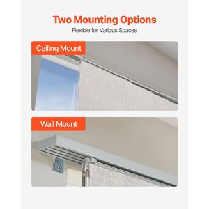 Persianas de Panel de PVC Fáciles de Usar, Extensibles de 45.8 a 86 cm de Ancho, Cortables, de 96 cm de Alto, Verticales, Opacas, con Sistema de Oscurecimiento Incluido - Product Image 6