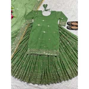 Lehenga de style fantaisie pour les fêtes, vêtements indiens et pakistanais, haut de gamme - Product Image 1