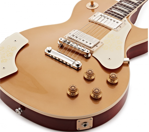 กีตาร์ไฟฟ้า Les Paul รุ่นใหม่ ของแท้ สภาพดีเยี่ยม สีทอง วินเทจ พร้อมฟิงเกอร์บอร์ดไม้โรสวูด - Product Image 4
