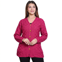 Ensemble pull en laine pour femme, couleur unie, col rabattu, veste boutonnée, pantalon, écologique, respirant, doux, personnalisable, élégant