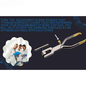 Outil chirurgical dentaire de qualité supérieure en acier inoxydable avec poignée dorée, broyeur d'os, instrument d'implantation, réutilisable, robuste, autoclavable - Product Image 6