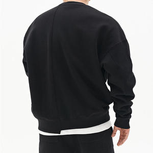 Sweat-shirts à capuche oversize pour fabricants, vierges, personnalisables, col rond, épaules tombantes, pour femmes, hommes et couples, 100% coton - Product Image 2