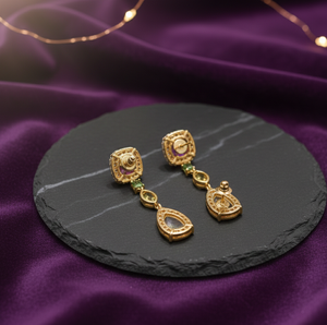 ต่างหูหินหลากสีรุ้ง ราคาส่ง เงินแท้ 925 ชุบทอง 18K สีฟ้า สีเขียว สีเหลือง สีขาว น้ำหนัก 15 กรัม - Product Image 5