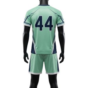 Unisex Mint <b>Green</b> Navy Sublimated Lacrosse Uniform Set Lightweight Polyester Reversible Sports Team Training Uniform - Product Image 2