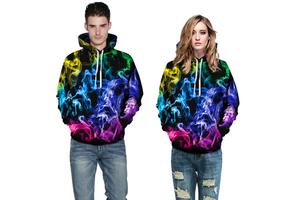Custom Logo Embroidered Unisex Tie Dye Hoodies Oversized Discharge Printing 100% Cotton Breathable Casual Street Wear Winter - Product Image 6