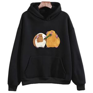 Sudadera con capucha para mujer, nueva, de alta calidad, con estampado de cobaya, ropa de animales linda y kawaii, sudadera polar unisex para otoño, estilo casual ligero - Product Image 6