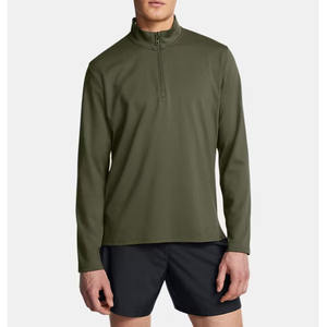 T-shirt de sport à manches longues 100 % polyester pour homme, décontracté, séchage rapide, anti-humidité, coupe ample, design uni pour la course à pied - Product Image 3