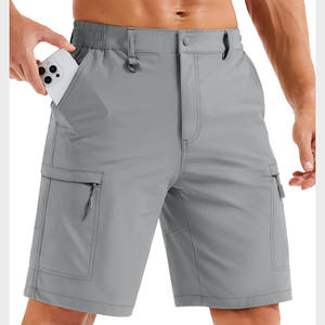 Pantalones cortos de senderismo para hombre a precio económico, pantalones cargo para exteriores con logo personalizado, camisa de senderismo informal de secado rápido y teñido liso para hombre. - Product Image 1