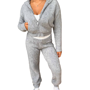 เสื้อฮู้ดขนแพะโมแฮร์ OEM ผู้ผลิตเสื้อคาร์ดิแกนแบบกำหนดเอง ขายส่งเสื้อฮู้ดขนแพะโมแฮร์ผู้ชาย เสื้อกันหนาวแบบมีซิป เสื้อฮู้ดถักทรงโอเวอร์ไซส์ - Product Image 6