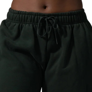 Pantalon de survêtement ample vert foncé pour femme, coupe décontractée, en molleton doux, avec taille élastique, idéal pour la détente, l'entraînement et la gym - Product Image 6