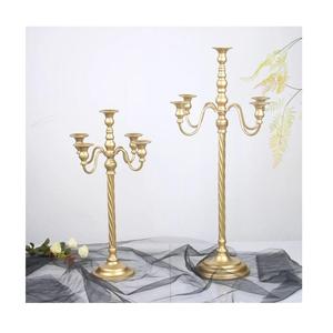 Candélabre moderne à 5 bras en métal, porte-bougie, support à bougies pour mariage, table de dîner, fête de Noël - Product Image 2
