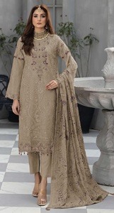 Dhwaja Export Faux Georgette Embroidered Semi Stitched Salwar Suit - Product Image 4