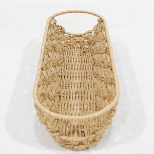 ตะกร้าใส่ของจุกจิกแบบสานจากเชือกกระดาษคุณภาพสูง โครงโลหะ ทอแบบเปิด - Product Image 3