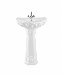 Meilleures ventes : Ensemble lavabo sur pied en céramique Lotus, design moderne de haute qualité, écologique, pour hôtels, chambres et salles de bain, directement de l'usine - Product Image 1