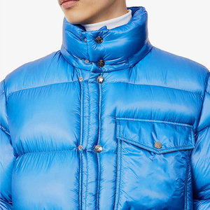 Emerald Green Hooded Down Puffer <b>Jacket</b> Front Pocket Zip Closure Casual Winter Coat Unisex Regular Fit Outdoor Windproof <b>Jacket</b> - Product Image 5