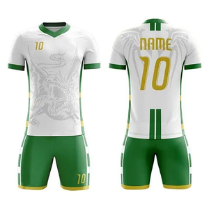 Ensemble de maillots de football personnalisés avec nom et numéro du joueur sur le devant, uniforme de football respirant à séchage rapide en polyester, manches courtes, kit d'équipe - Product Image 4