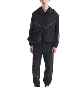 Conjunto Deportivo Cortavientos de Moda, Pantalón con Cordón y Chaqueta con Cremallera, 100% Nailon, Malla, para Hombre - Product Image 6