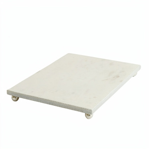 Decorative Tray Marble Material Rectangular Shape Household Food Home <b>Centre</b> <b>Table</b> Usage Serving Dry Fruits - Product Image 1