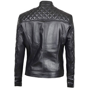 Women Slim Fit Leather <b>Jacket</b> Genuine Leather <b>Biker</b> Coat Fashion Motorcycle Outerwear Custom OEM Factory - Product Image 3