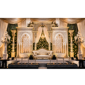 Best Wedding Event 3D Back Stage Vancouver Top Wedding 3D Back <b>Frame</b> Stage New Elegant Wedding Fiber Stage Decor Canada - Product Image 1