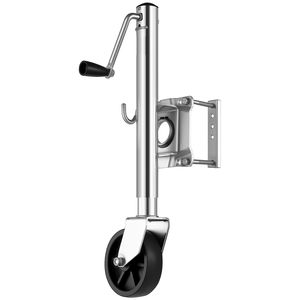 Martinetto Girevole per Rimorchio Barca Resistente con Capacità di Carico di 450 kg, Maniglia Ergonomica, Ruota Singola, Parti e Accessori in PP - Product Image 1