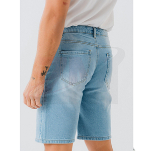 Custom Mens Denim Shorts Premium Cotton Stretch Casual Jean Shorts Distressed Summer Wear OEM Manufacturer 100% Cotton - Product Image 2