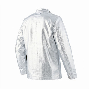 Chaqueta de Fibra de Para-Aramida Aluminizada de Alta Calidad, Cuello Mao, Cierre Frontal Oculto con Botones Metálicos a Presión, Ropa de Seguridad - Product Image 2