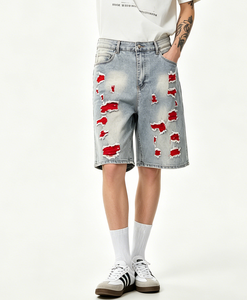 Women's Denim Shorts <b>High</b> <b>Waist</b> Ripped Distressed Summer Cotton Jeans Shorts Frayed Raw Hem Casual Vintage <b>Hot</b> <b>Pants</b> Wholesale - Product Image 3