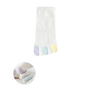 Chaussettes à cinq doigts pour femmes, style fin d'été, couleur bonbon, absorbant la transpiration, résistantes aux odeurs, chaussettes courtes pour femmes, printemps - Product Image 5