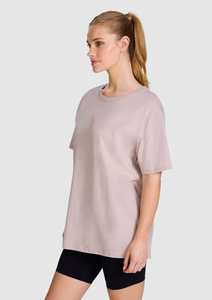 T-shirt décontracté pour femme, coupe ample, col rond, manches courtes, couleur unie, 100% coton, tissu jersey respirant, à porter toute l'année - Product Image 4