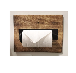 Porte-rouleau de papier toilette en métal et bois, support mural pour enfants et porte-serviettes de salle de bain au prix le plus bas - Product Image 1