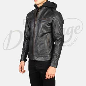 Parka en cuir suédé marron de qualité supérieure pour homme - Manteau d'hiver mi-long avec capuche et doublure chaude pour un style décontracté - Product Image 5