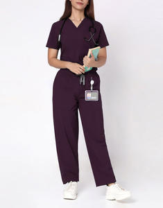 OEM Custom Logo Unisex <b>Nurse</b> Tops Sets RTS Private Label <b>Work</b> Stretch Fabric Hospital Nursing Scrubs Uniform Men Women - Product Image 6