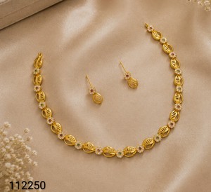 Elegant Gold Plated Hollow Disc Chain Necklace <b>Set</b> Flower CZ Stud Earrings Minimalist Daily Party Wear Fashion Jewelry - Product Image 1
