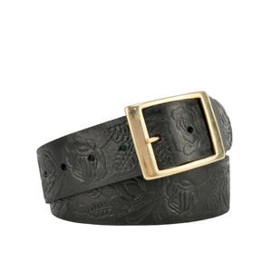 Engrave Custom Design Genuine Leather Belt With Brass Buckle Eco Friendly Belts For Sale Latest Arrival Men's Formal Luxury Belt - Product Image 1