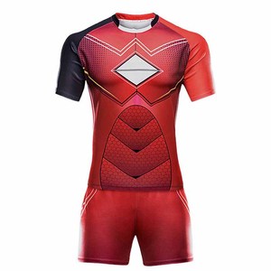 Ensemble d'uniformes de rugby sur mesure, respirant, séchage rapide, impression de logo personnalisé, haute qualité, 100% polyester. - Product Image 2