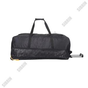 Sac de sport à roulettes SIBRIN noir uni, grande capacité, tissu résistant à l'eau, pour bâtons et équipement de cricket - Product Image 2
