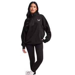 Legging noir en jersey pour femme, taille haute, extensible, doux au toucher, pour fitness, yoga, entraînement, tenue de sport, confort quotidien - Product Image 1