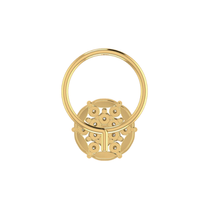 AJRETAIL จิวเวลรี่ติดจมูกทองคำ 14K ประดับเพชรธรรมชาติ 0.06 กะรัต ทรงบริลเลียนท์คัต สไตล์ชาติพันธุ์ สำหรับงานแต่งงาน/งานหมั้น - Product Image 5