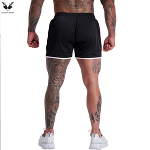 Black White Contrast Color With Own Hand Made Latest Style Gym Wear Eco Friendly Soft Touch Fabric Fitness Workout Sport <b>Shorts</b> - Product Image 3