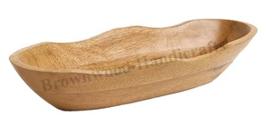 Lot de 2 bols à pâte en bois de manguier vente en gros de bols à pâte en bois pour la décoration intérieure Décoration de ferme personnalisée Ensemble de bols à pâte à bougie - Product Image 4