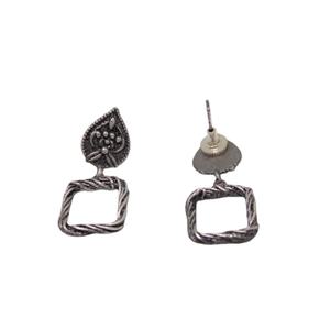 Boucles d'oreilles en fil de cristal argenté, fait à la main - Product Image 2