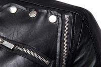 Veste en cuir pour homme avec plusieurs fermetures éclair, manteau en cuir pour homme, veste en cuir de motard, veste de moto pour homme