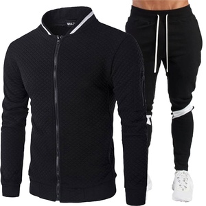 Blouson bomber matelassé uni pour homme avec fermeture éclair et poches latérales, ensemble de survêtement décontracté, tenue d'automne, manches longues, léger - Product Image 6